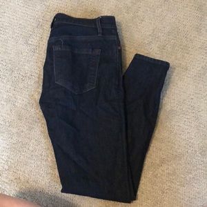 Modern high waist skinny ankle jeans (dark rinse)